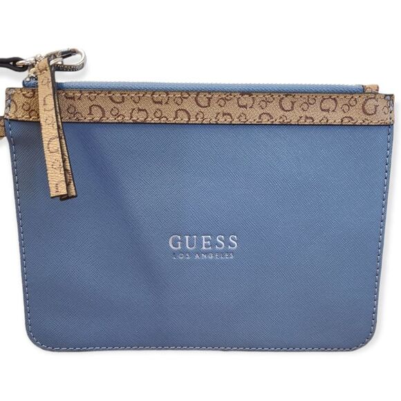 Guess Blue Wristlet Wallet Bag - Picture 1 of 6